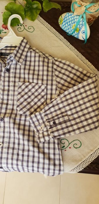 Ризи LCWaikiki,  H&M за 7години, бяла официална риза, момче, 128 ръст