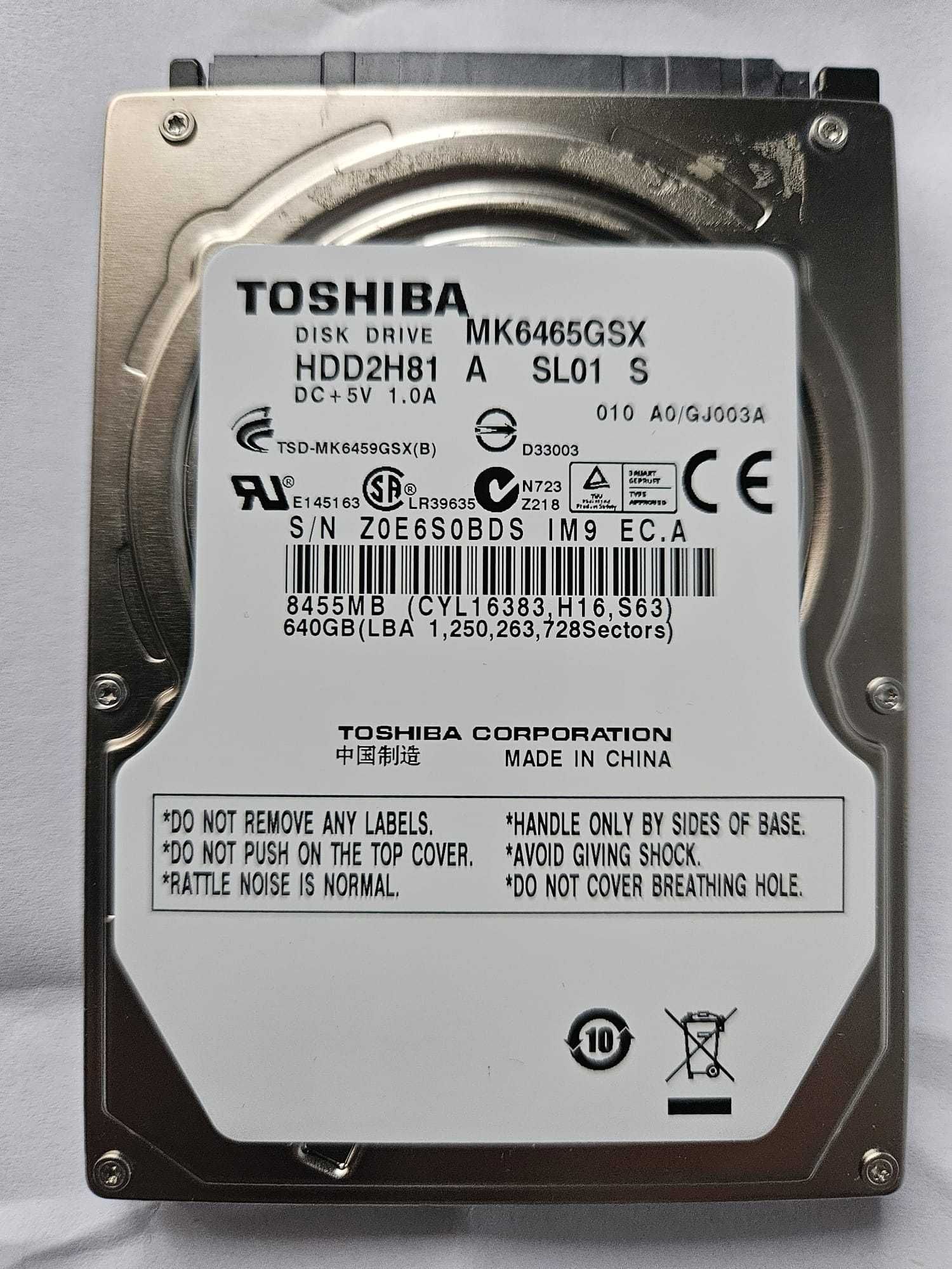 HDD 2.5" - Toshiba, Western Digital, Hitachi