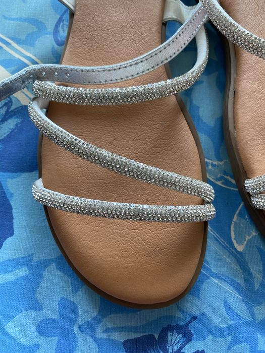 Sandale Image Argintii piele naturală 37