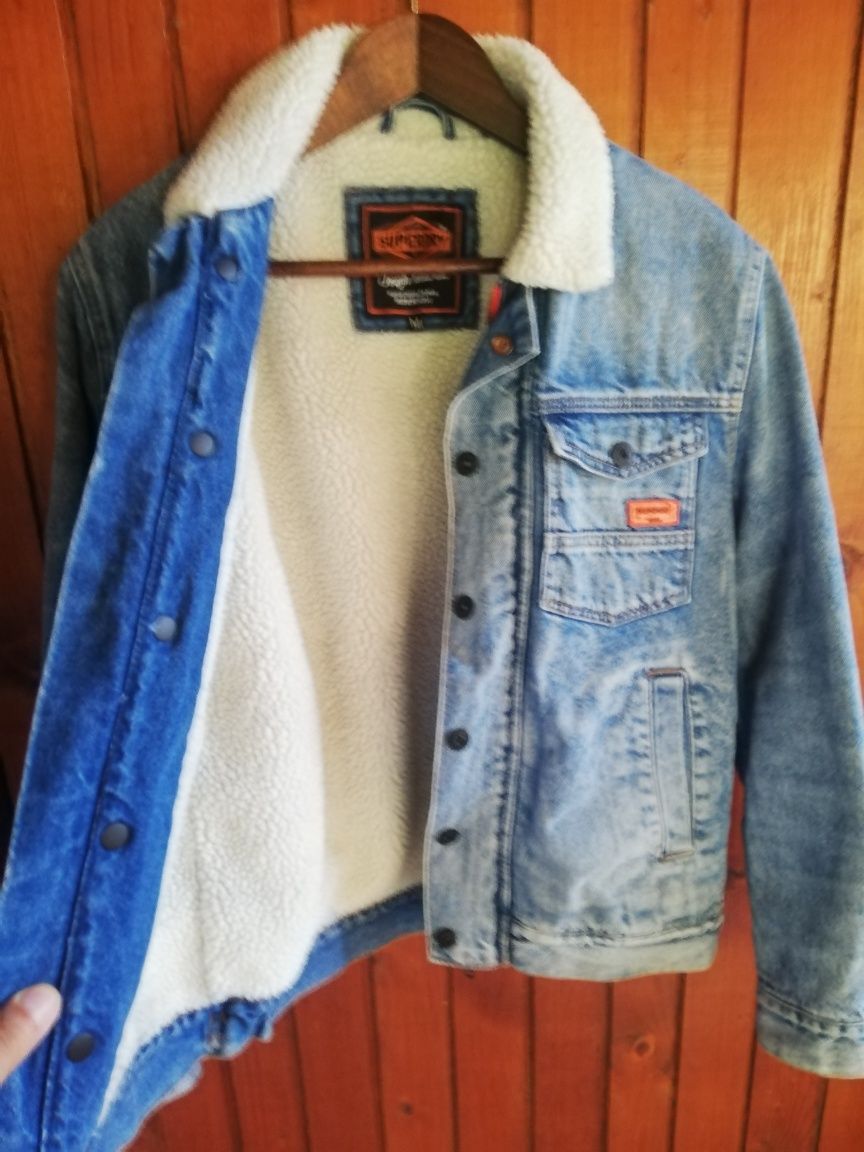 Geaca Superdry M cu blana denim bărbați