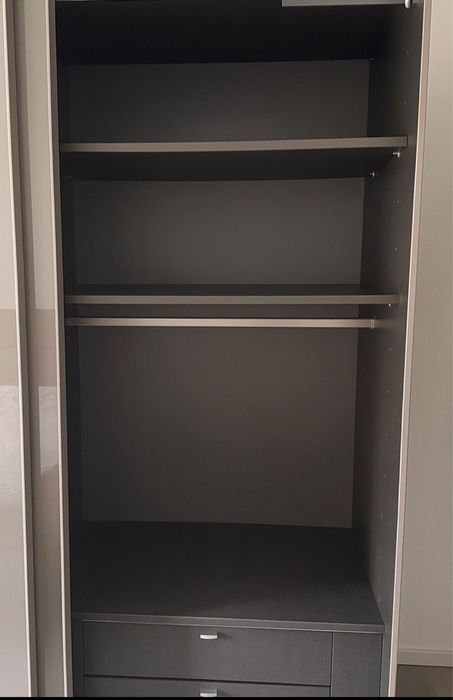 Dressing/Dulap 270/223/66 cm 3 usi culisante sticla cappuccino/oglinda