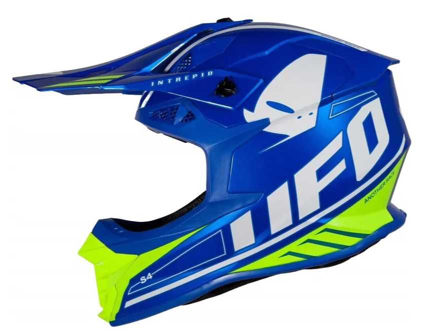 Каска UFO Intrepid син/жълт