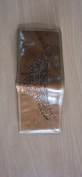 Portofel din piele naturala cu vultur