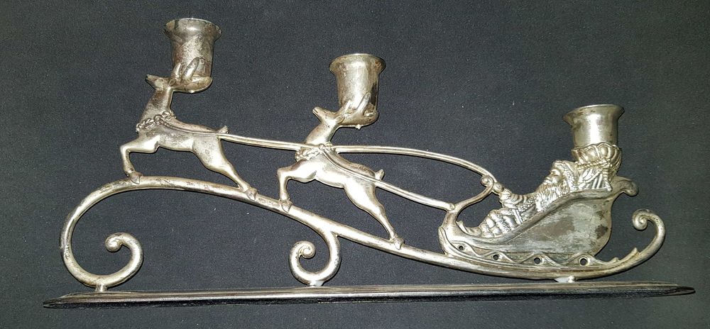 Suport metalic Craciun - 3 lumanari