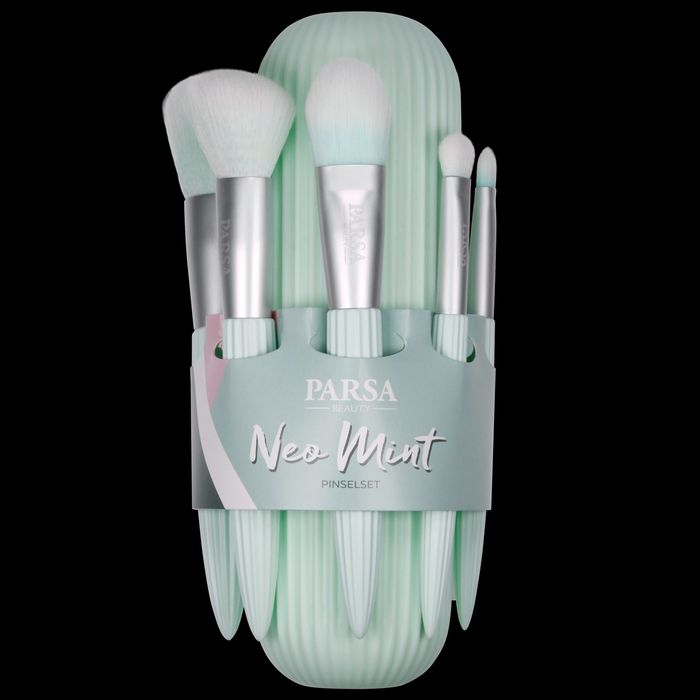 Set pensule machiaj Neo Mint by Parsa Beauty, nou, cutie sigilata.