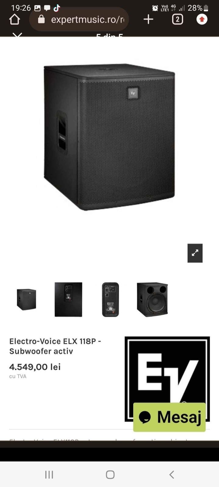 Elctro voice elx 18 subweer activ