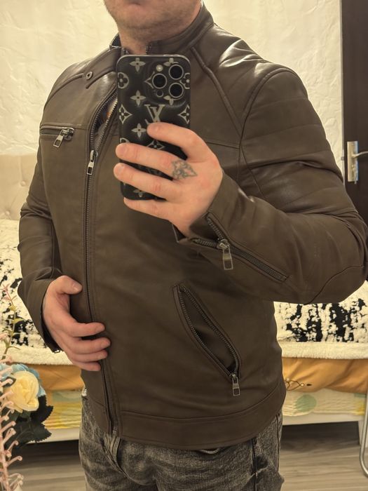 Geacă Biker Bershka Brown