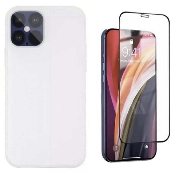 Iphone 12/13/14/PRO/MAX Husa Silicon Interior Catifea + Folie Sticla P