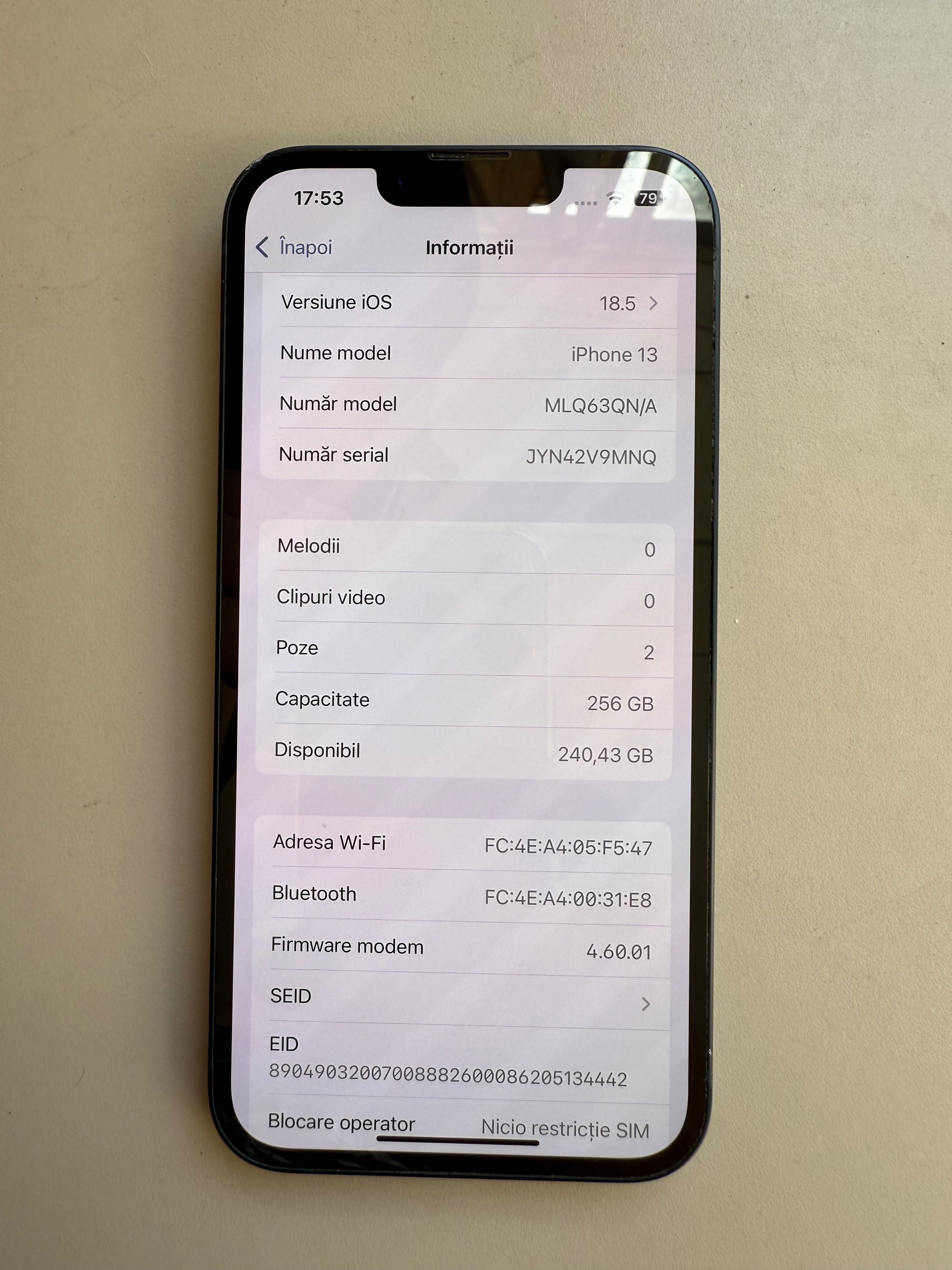 iPhone 13 256 gb baterie 96%