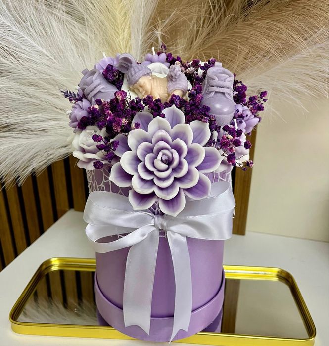 Ръчно изработени букети от соев восък