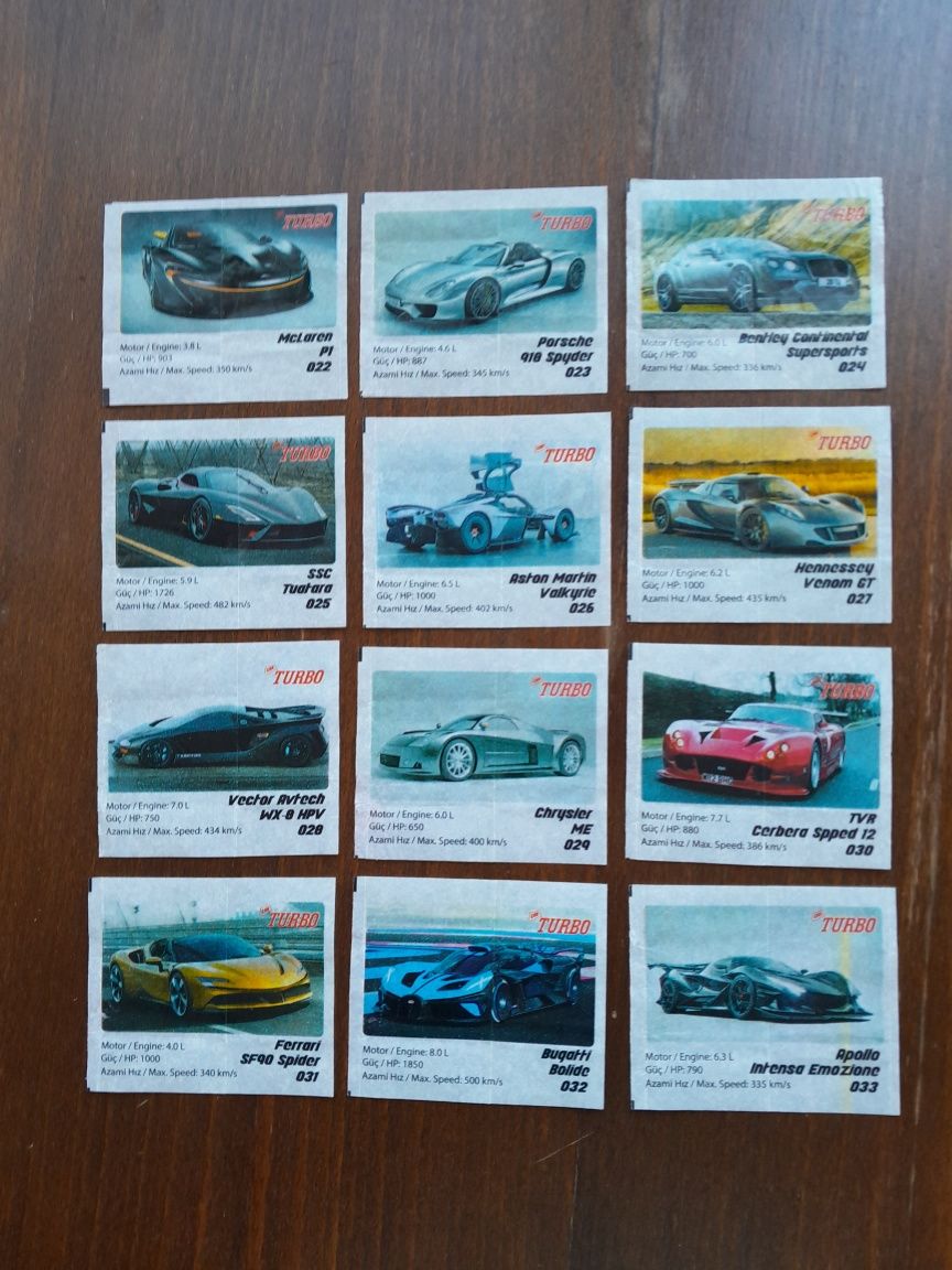 Продавам картинки TURBO CAR 2021  пълна серия