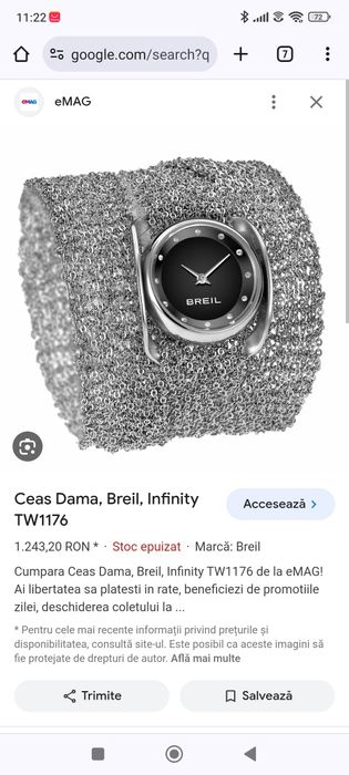 Ceas Dama  Breil,infinity.