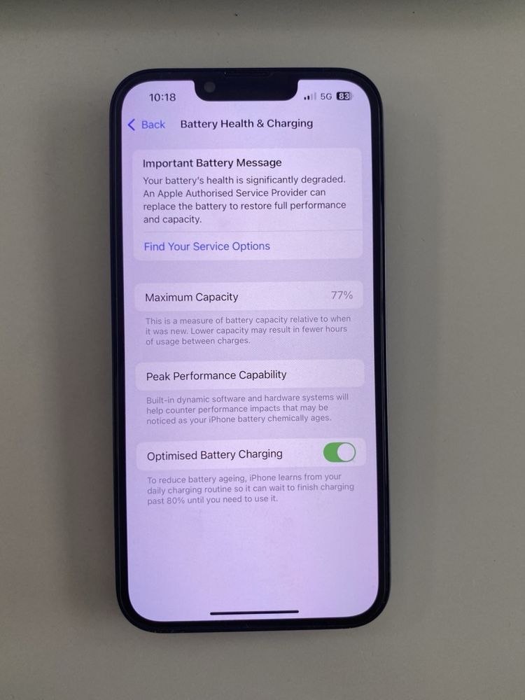 iPhone 14, 256 GB, Midnight Blue - запазен, с кутия и 10 кейса