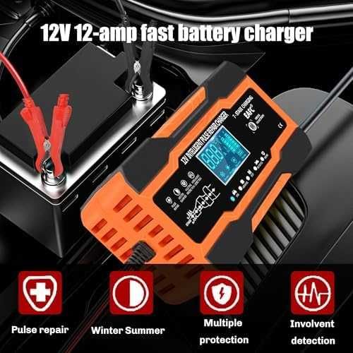 Ново Смарт зарядно 12V 12A за акумулатори LCD дисплей, бързо зареждане