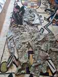 Set costum combat pantaloni si veston 44,46 cu 3 III și bocanci 26.5