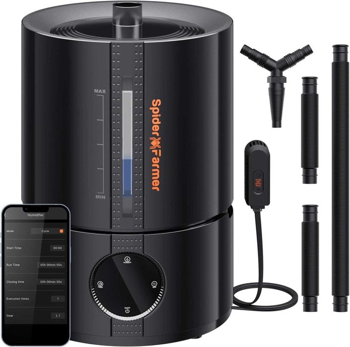 Umidificator cu ultrasunete inteligent Spider Farmer GGS cu higrometru