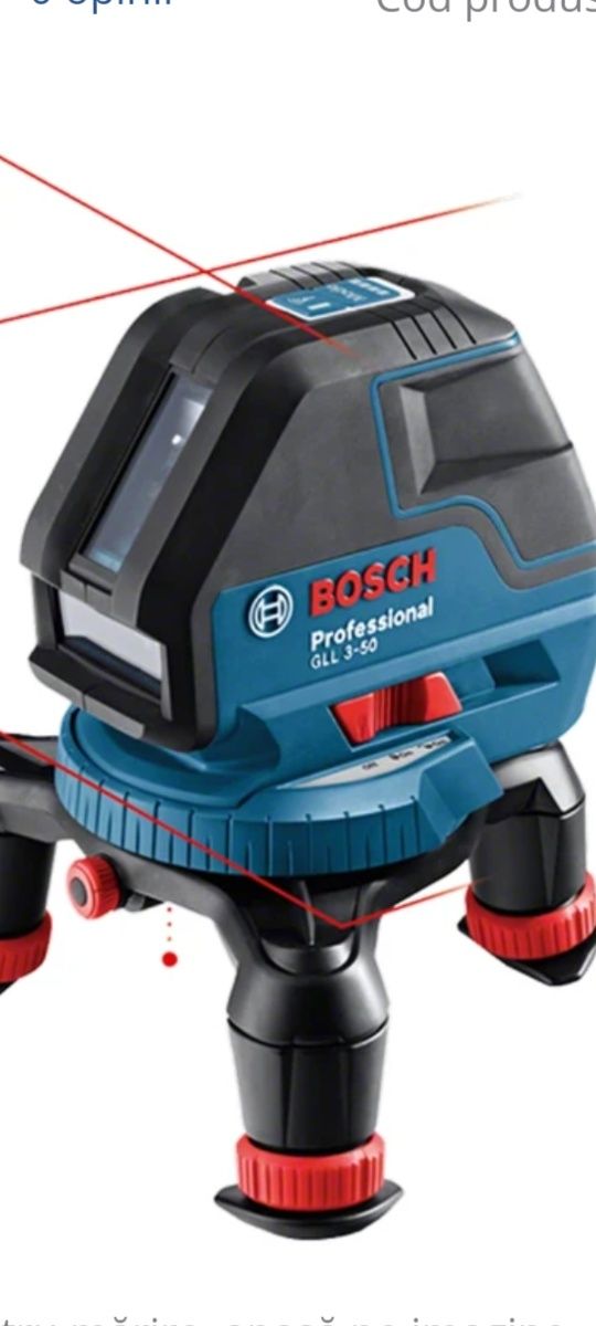 Nivela laser cu linii Bosch - GLL 3-50 - 50 m