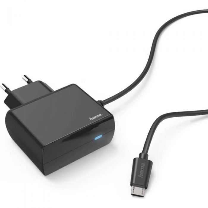Alimentator Incarcator Hama 2.4A Nou + Cablu Micro-USB ++Adaptor USB-C