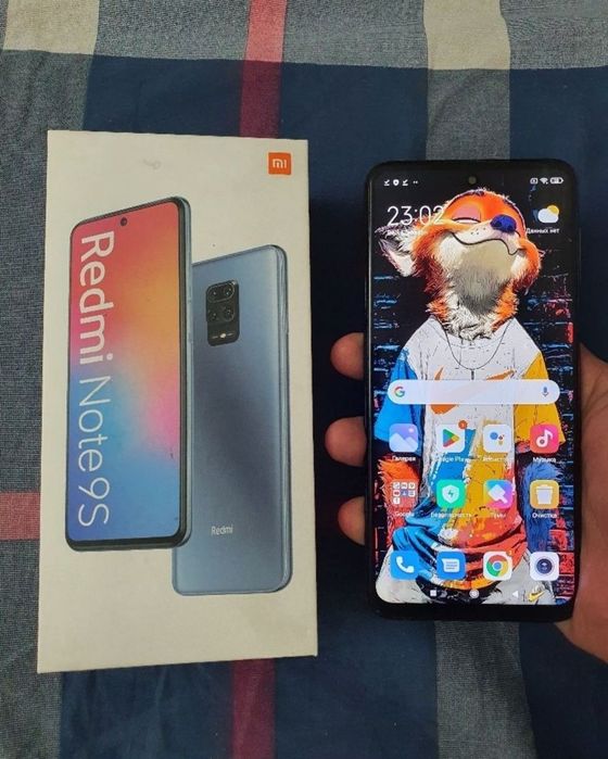Xiaomi Redmi Note 9S 6/128GB Gray Black Igravoy Karobka Holati Yaxshi