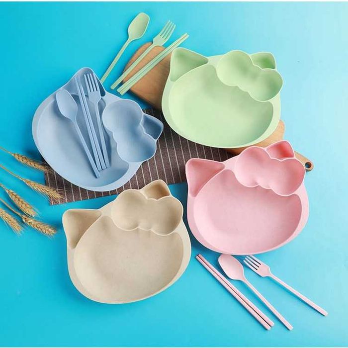 Детская посуда Котенок из пшеничной соломы