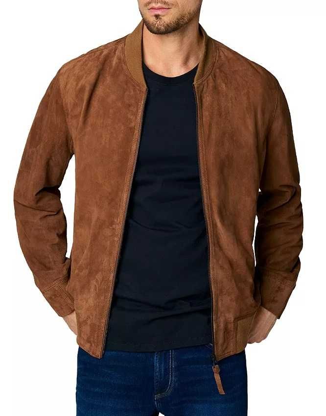 Jacheta bomber 50 L Selected Homme NOUA piele naturala moale