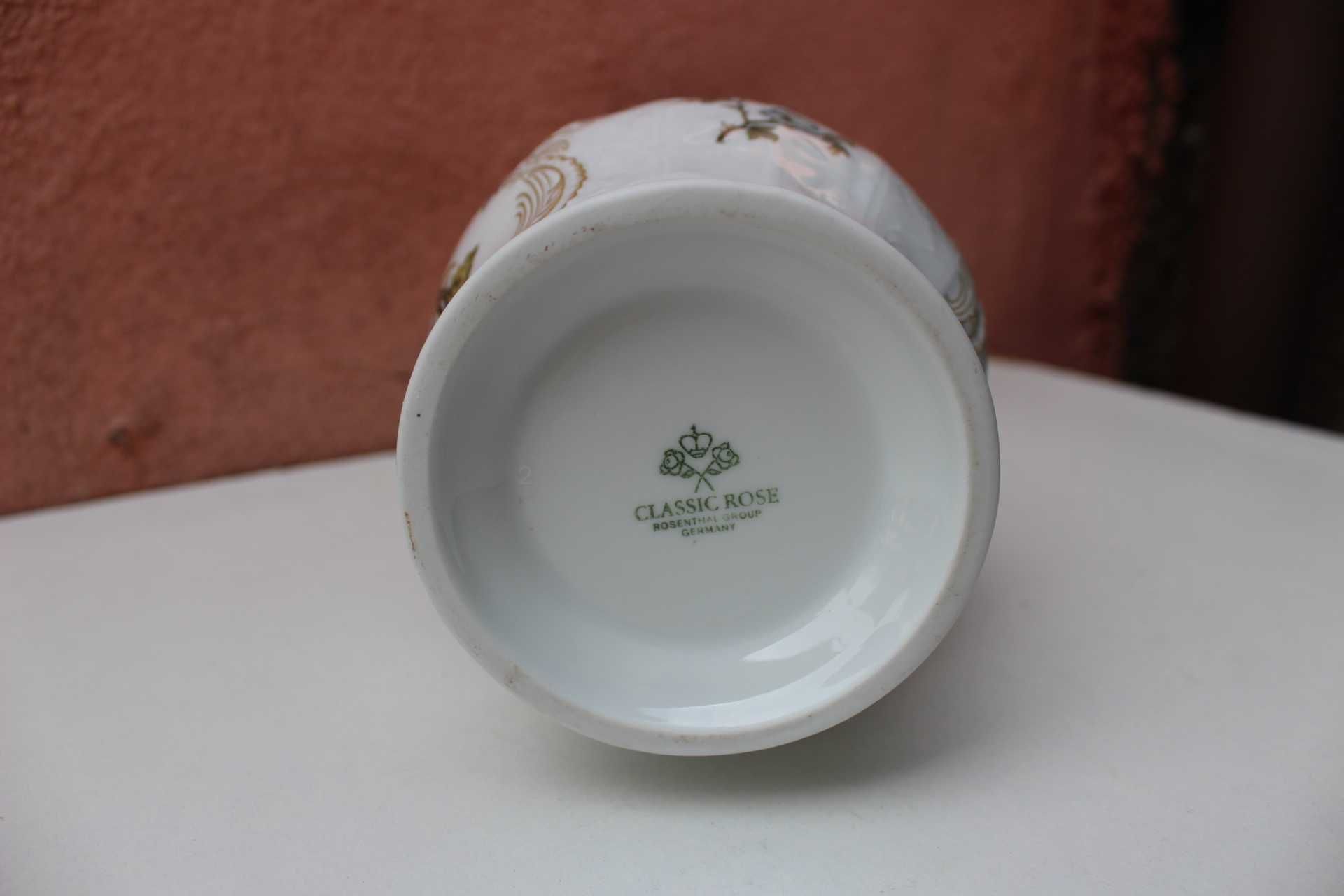 Vaza portelan colectie ROSENTHAL, Birds of paradise, pictata manual