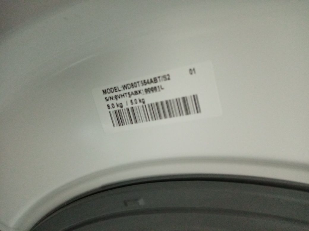Mașină de spălat rufe cu uscător Samsung WD80T554ABT/S2
