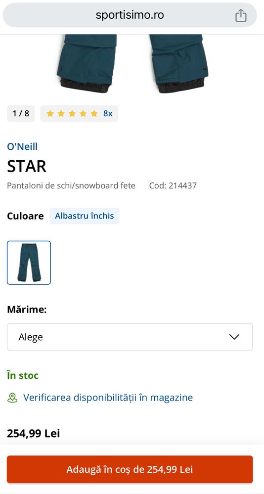 Pantaloni ski 10 K O'Neill Star copii