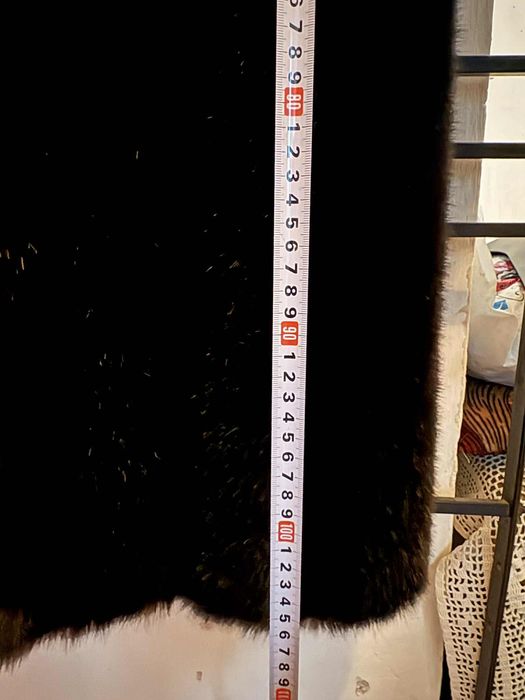 Palton de blana sintetică Versace negru