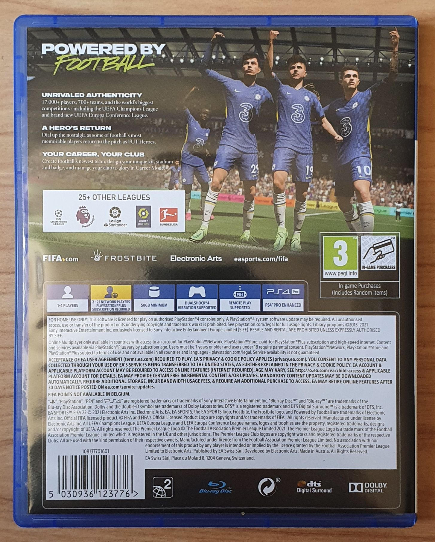 FIFA 22 PS4 Playstation 4 Плейстейшън 5 ФИФА 2022 футбол мач диск игра