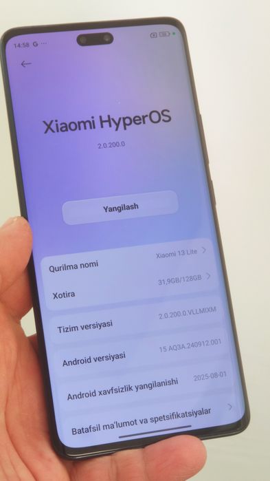 Xiaomi 13 lite 5G holati yaxshi