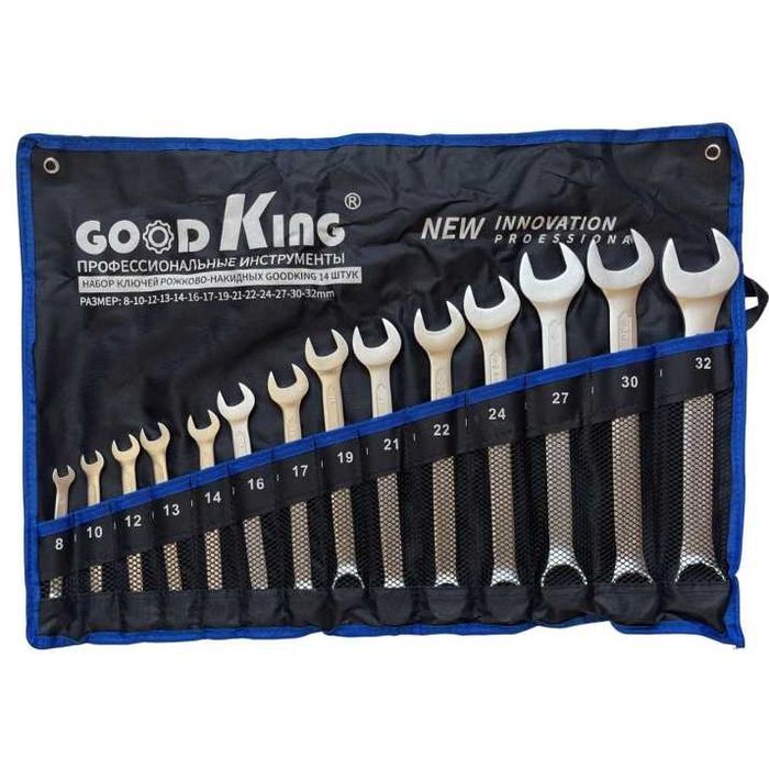 Комплект гаечни ключове 6-32mm 14 части GOODKING
