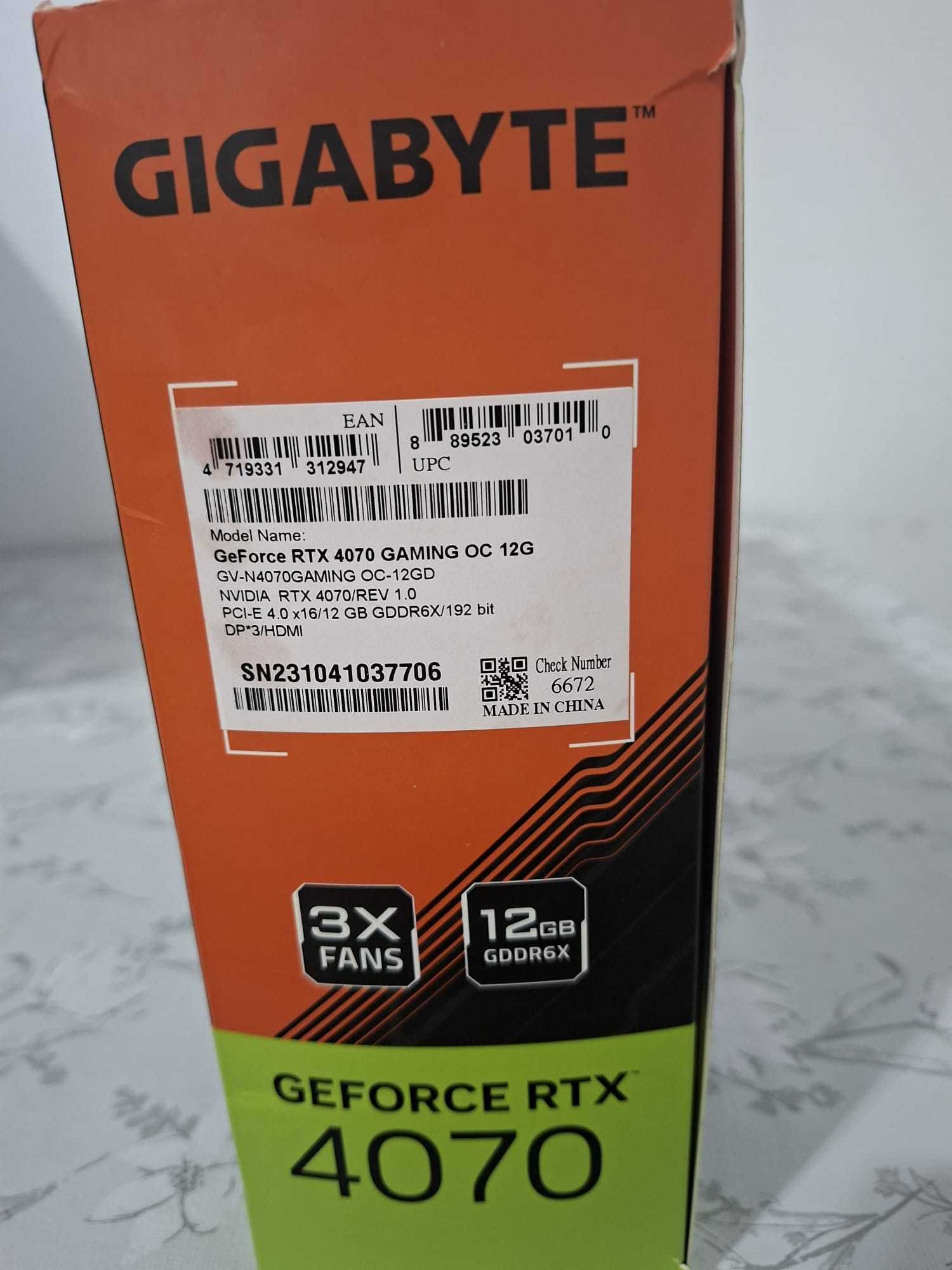 placa video RTX 4070 12gb folosita doar 10 luni impecabila+factura