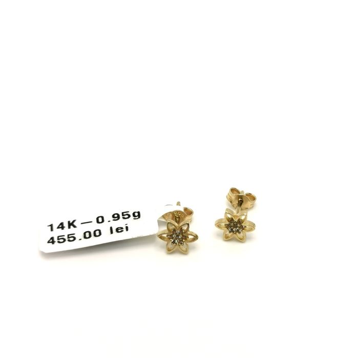 Bijuteria Royal cercei din aur 14k 0.95 gr