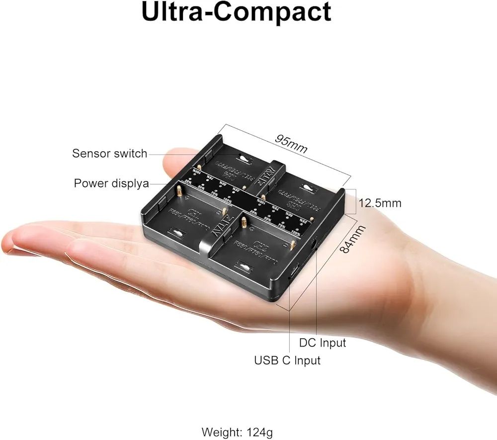 Incarcator cu 4 sloturi Sony NP F970, F550, F570, F750, F980, F770...