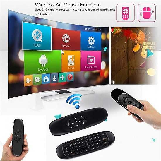 Универсално дистанционно, air mouse, презентатор 7 цвята подсветка
