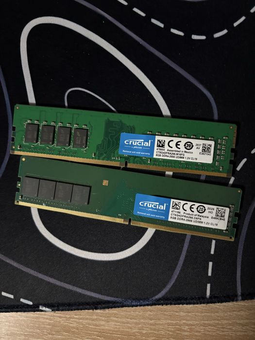 Оперативка , 2 плашки по 8гб 2666 DDR4