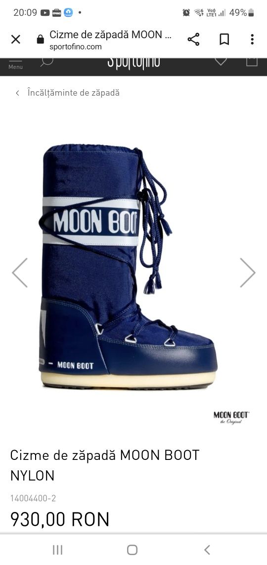 Moon boot moon boots moonboots moonbootalbastru închis  35'38