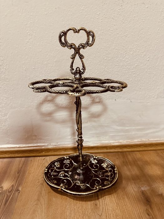 Антикварна стойка за чадъри – алуминий с бронзово покритие, 60 см