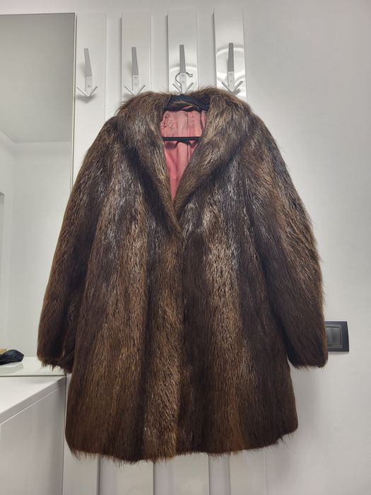 Haină blană damă 90% REDUCERE geacă iarnă damă