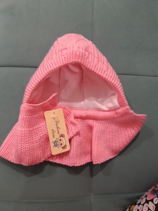 Детская зимняя шапка - шлем для новорожденных