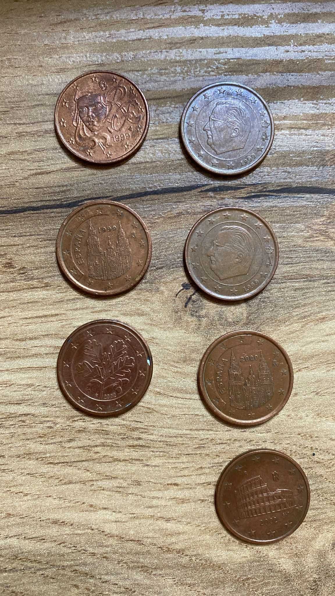 Monede 5 eurocent , 1999 si 2002