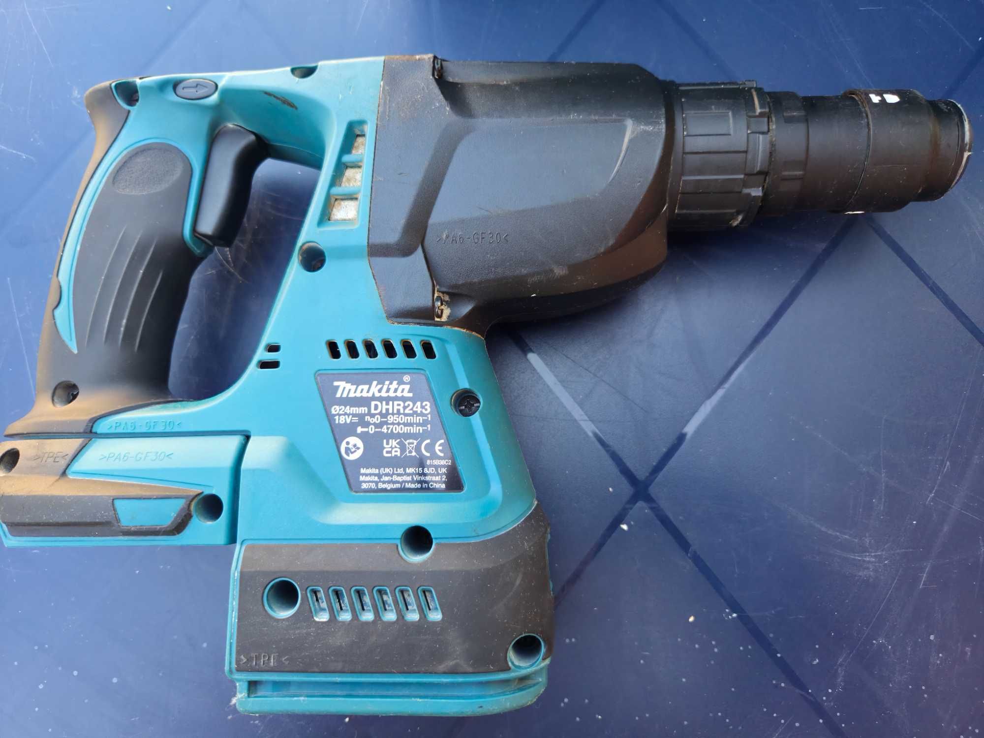 Makita DHR243 + DX02 прахоуловител – професионален перфоратор 18V