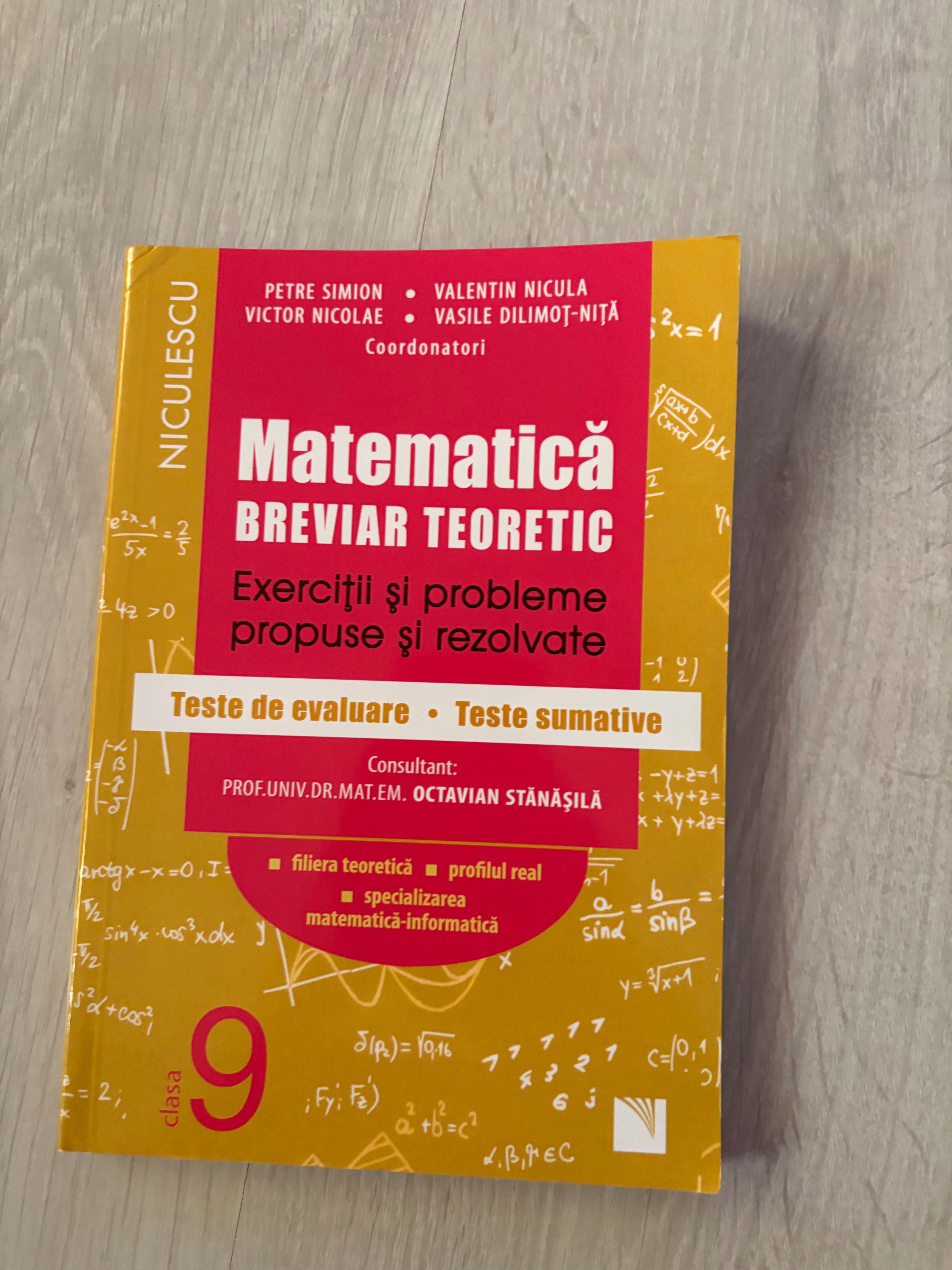 Culegeri matematică, fizică liceu