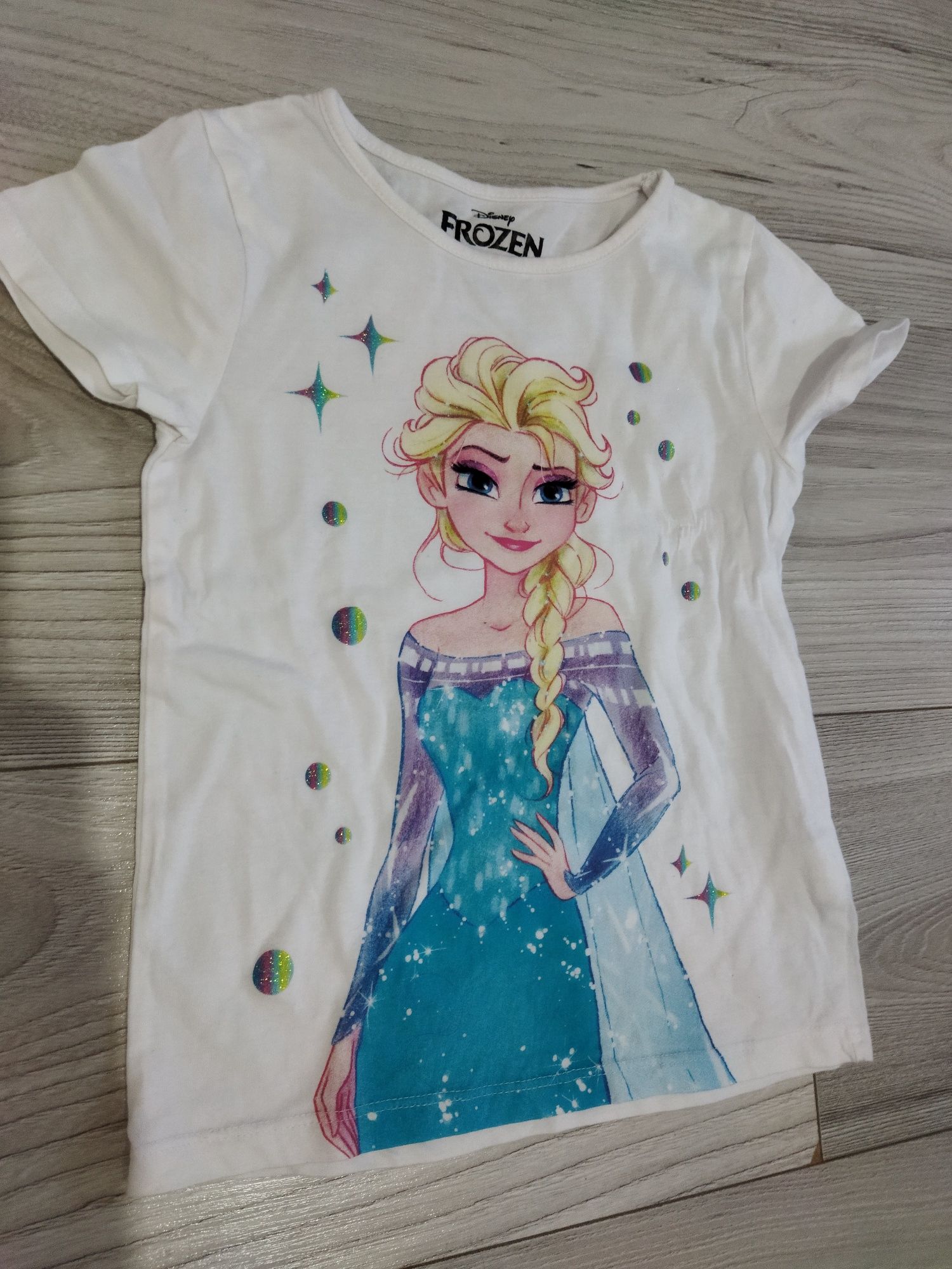 Set 2 tricouri H&M Elsa Frozen fetițe 4-5-6 ani mărimea 110-116