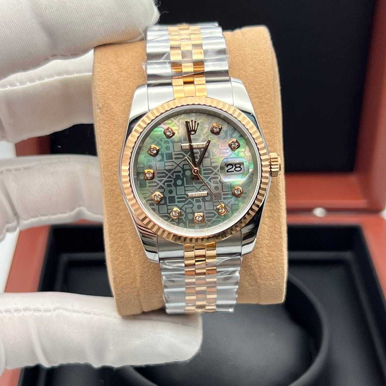 Rolex Datejust 36mm сребро - розово злато 2