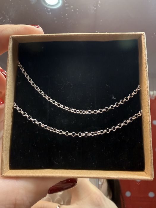 Изчистени сребърни герданчета по-дълъг и по-къс