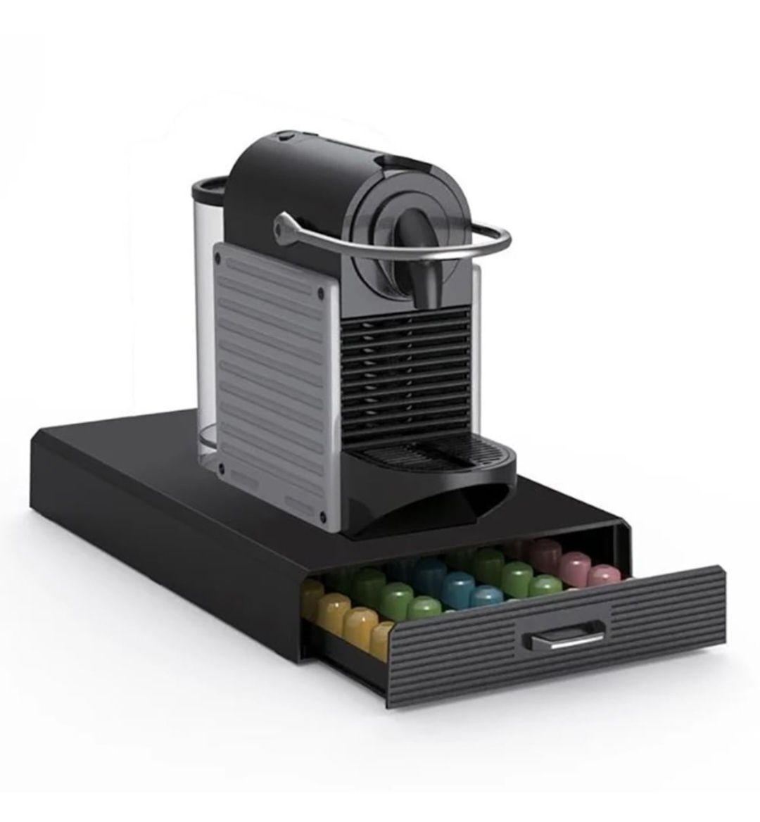 Органайзер за кафе капсули, Nespresso, До 50 капсули, 40х24х6см, Черен