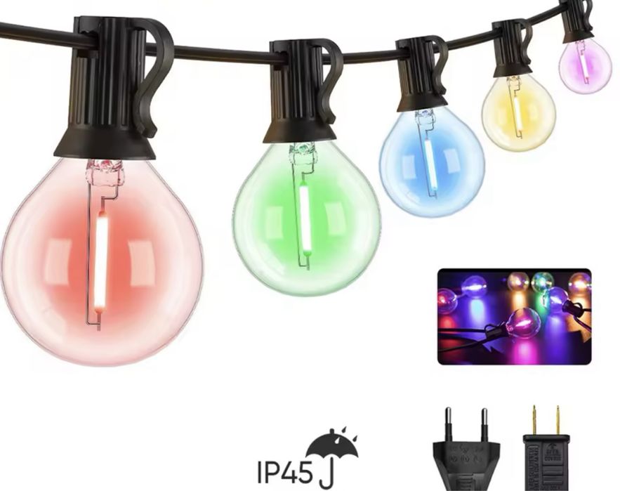 Ghirlanda luminoasa LED color exterior / interior terase 15m /25 bec