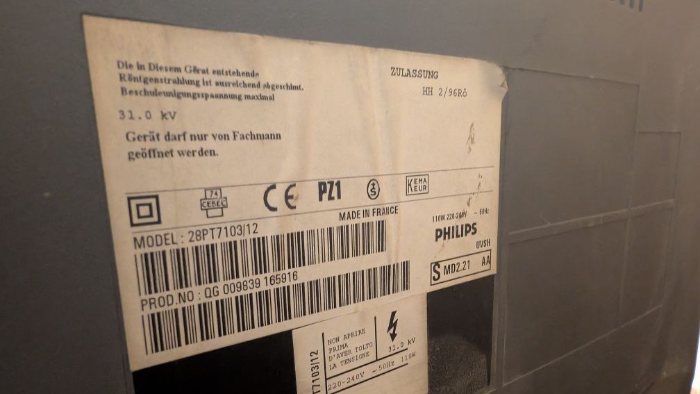Philips 28pt7103/12 кинескопен телевизор